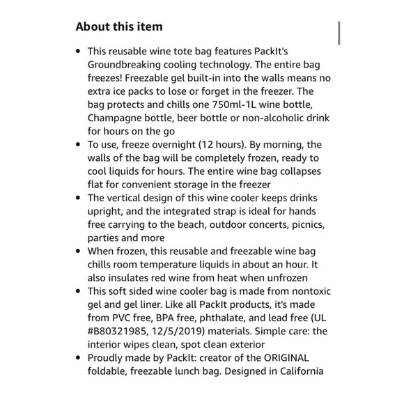 PackIt Freezable Wine Bag | Celebration Dot | Black & White Stripes - Picture 14 of 15